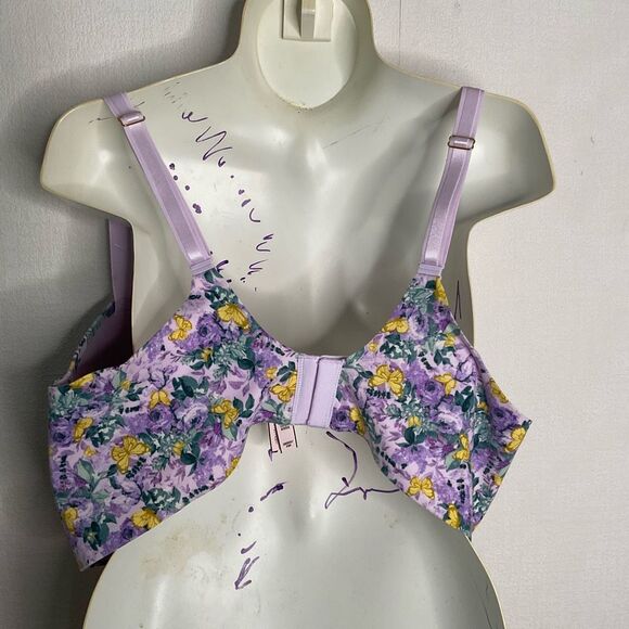 Victoria's Secret PUSH-UP Bra 38 DDD Feedom Cloud Periwinkle Floral Butterfly 🦋 - Picture 9 of 10